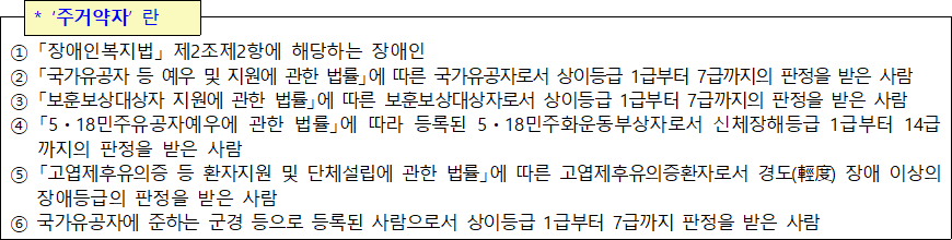 주거약자란 주거약자란